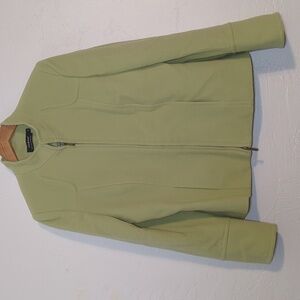 Women's Green Wool Retro Spring Easter Coat Funky Eclectic Twee Colorful Warm L